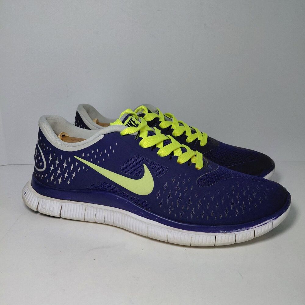 Nike Free 4.0 V2 Womens Sz 10 Blue Volt Green Star Running Shoes 511527-400